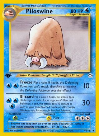 Piloswine (44) [Neo Genesis] 1st Edition