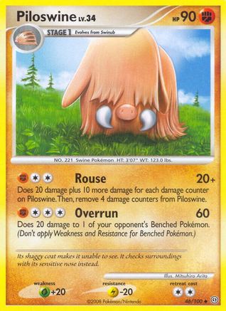 Piloswine (46) [Stormfront] Reverse Holofoil