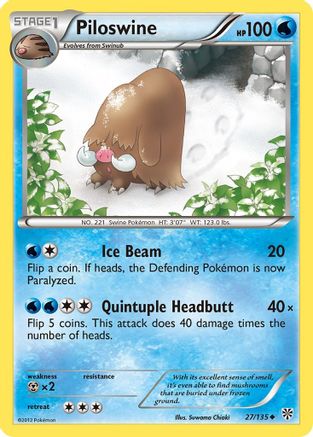 Piloswine (27) [Plasma Storm] Reverse Holofoil