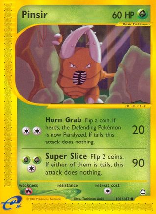 Pinsir (101) [Aquapolis] Reverse Holofoil