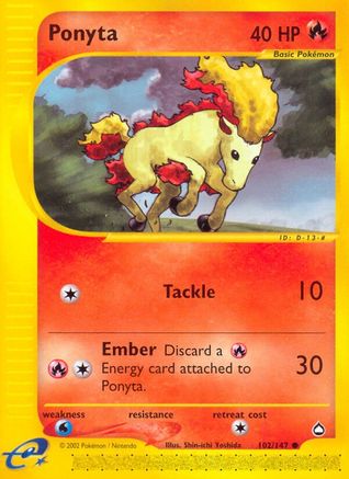 Ponyta (102) [Aquapolis] Reverse Holofoil