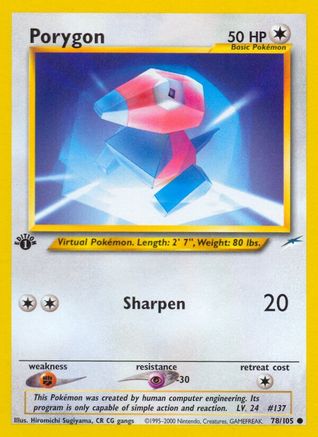 Porygon (78) [Neo Destiny] 1st Edition