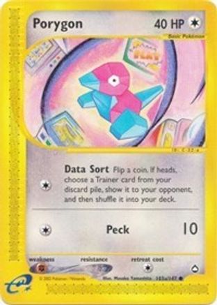 Porygon (103b) (103b) [Aquapolis] Reverse Holofoil