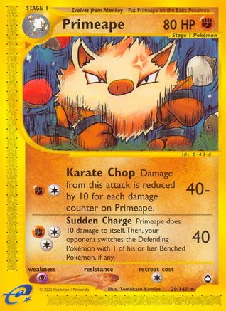 Primeape (29) [Aquapolis] Reverse Holofoil