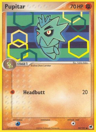 Pupitar (58) [Dragon Frontiers] Reverse Holofoil