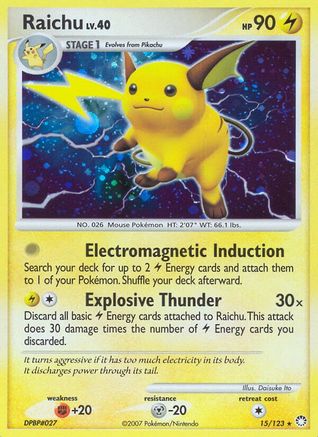 Raichu (15) [Mysterious Treasures] Holofoil