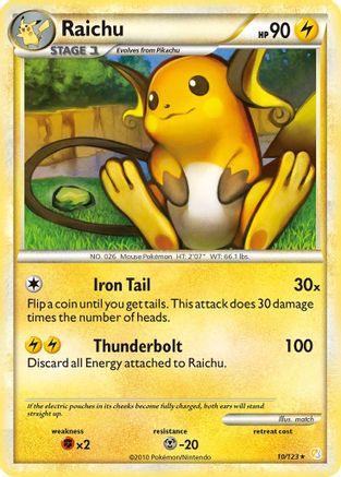 Raichu (10) [HeartGold SoulSilver] Holofoil