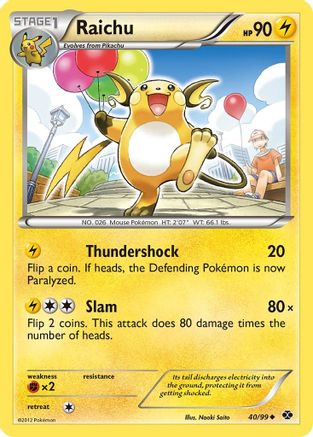 Raichu (40) [Next Destinies] Reverse Holofoil