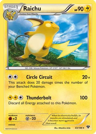 Raichu (43) [XY Base Set] Holofoil
