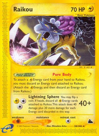 Raikou (28) [Skyridge] Reverse Holofoil