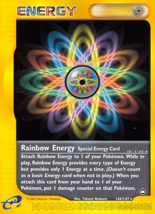 Rainbow Energy (144) [Aquapolis] Reverse Holofoil