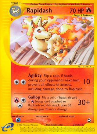 Rapidash (31) [Aquapolis] Reverse Holofoil