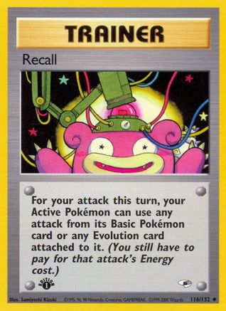 Recall (116) [Gym Heroes] 1st Edition