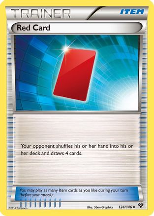 Red Card (124) [XY Base Set] Reverse Holofoil