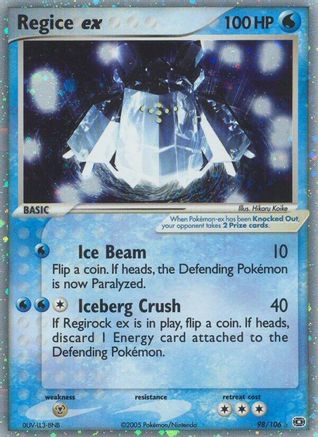 Regice ex (98) [Emerald] Holofoil
