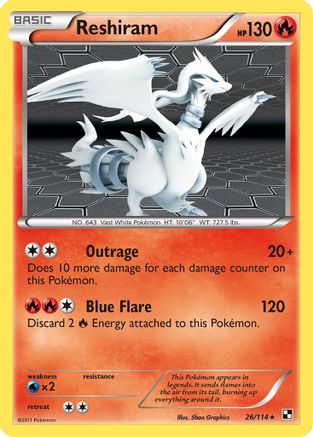Reshiram (26) [Black and White] Holofoil