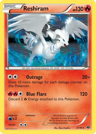 Reshiram (21) [Next Destinies] Reverse Holofoil