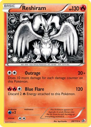 Reshiram (28) [Legendary Treasures] Holofoil