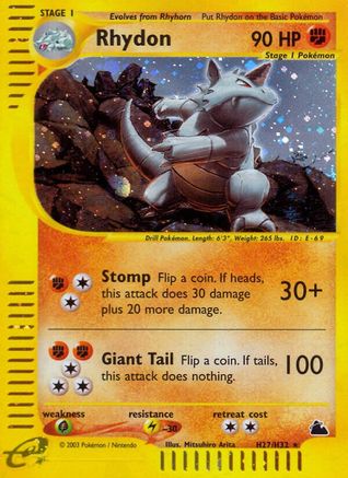 Rhydon (H27) (H27) [Skyridge] Holofoil