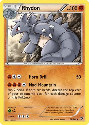 Rhydon (61) [XY Base Set] Reverse Holofoil