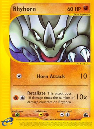 Rhyhorn (91) [Skyridge] Reverse Holofoil