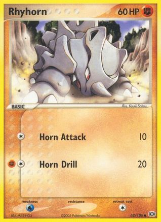 Rhyhorn (62) [Emerald] Reverse Holofoil
