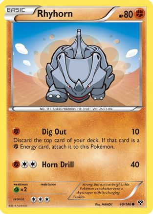 Rhyhorn (60) [XY Base Set]