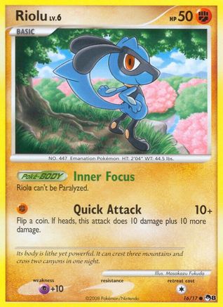 Riolu (16) [POP Series 8] Reverse Holofoil