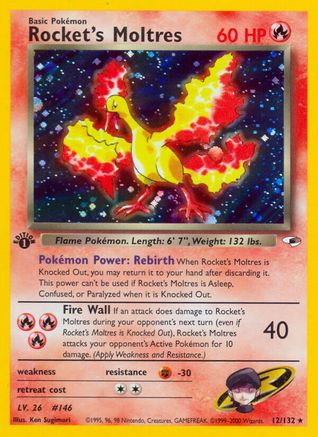 Rocket's Moltres (12) [Gym Heroes] Unlimited Holofoil