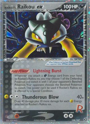 Rocket's Raikou ex (108) [Deoxys] Holofoil