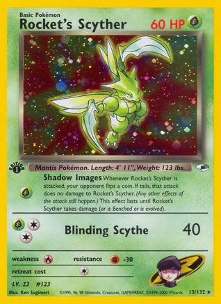 Rocket's Scyther (13) [Gym Heroes] Unlimited Holofoil