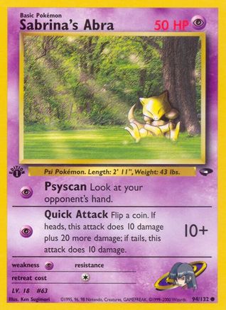 Sabrina's Abra (94) (94) [Gym Challenge] Unlimited
