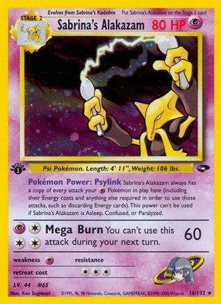 Sabrina's Alakazam (16) [Gym Challenge] Unlimited Holofoil