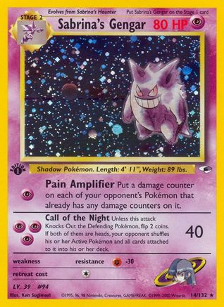 Sabrina's Gengar (14) [Gym Heroes] 1st Edition Holofoil