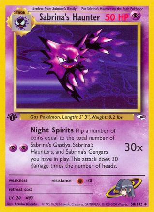 Sabrina's Haunter (58) [Gym Heroes] 1st Edition