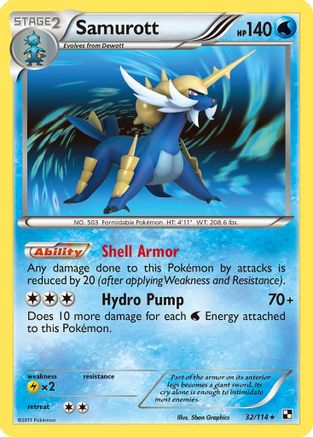 Samurott (32) (32) [Black and White] Holofoil