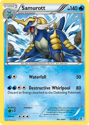Samurott (41) [Boundaries Crossed] Reverse Holofoil