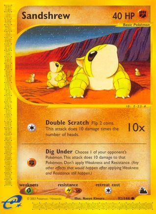 Sandshrew (92) [Skyridge] Reverse Holofoil