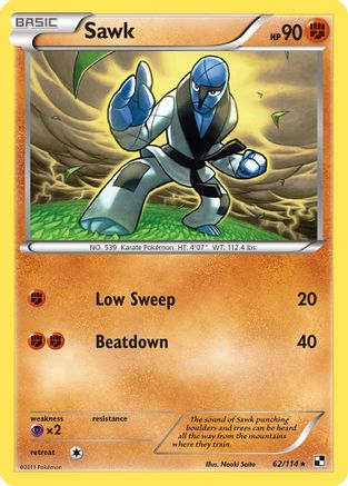 Sawk (62) [Black and White] Reverse Holofoil