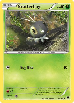 Scatterbug (15) [XY Base Set] Reverse Holofoil