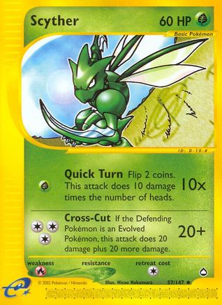 Scyther (57) (57) [Aquapolis] Reverse Holofoil