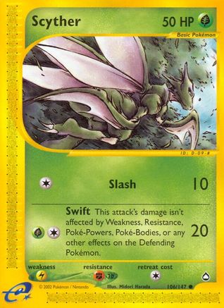 Scyther (106) (106) [Aquapolis] Reverse Holofoil