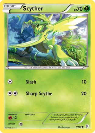 Scyther (7) [Boundaries Crossed] Reverse Holofoil