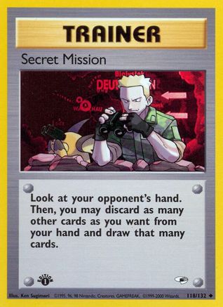 Secret Mission (118) [Gym Heroes] 1st Edition