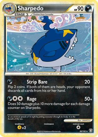 Sharpedo (30) [Triumphant] Reverse Holofoil