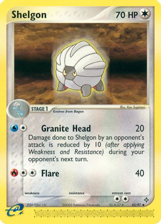 Shelgon - 42/97 (42) [Dragon] Reverse Holofoil