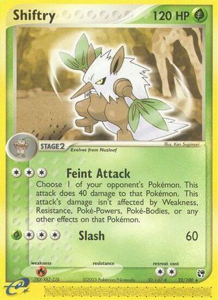 Shiftry - 22/100 (22) [Sandstorm] Reverse Holofoil
