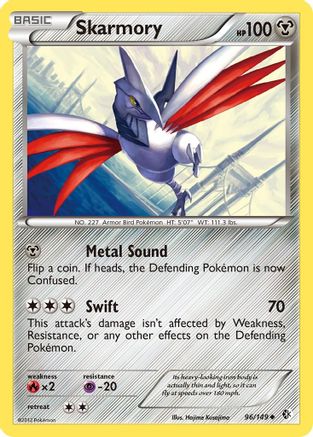 Skarmory (96) (96) [Boundaries Crossed] Reverse Holofoil