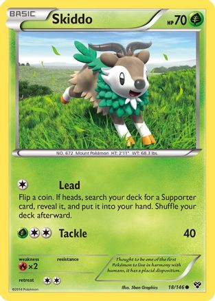 Skiddo (18) [XY Base Set] Reverse Holofoil