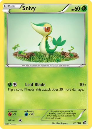 Snivy (2) (2) [Black and White] Reverse Holofoil
